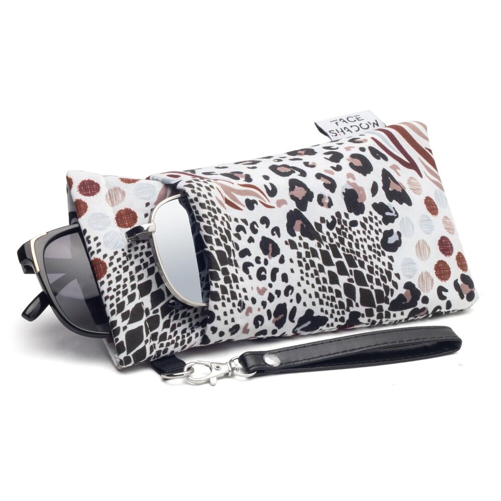 3527 Double Glasses Case Soft Eyeglass Case Squeeze Top Sunglasses Case